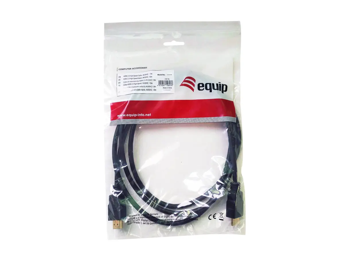 Equip HDMI High Speed ar Ethernet