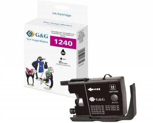 Saderīga tintes kasetne G&G LC-1240BK Melna