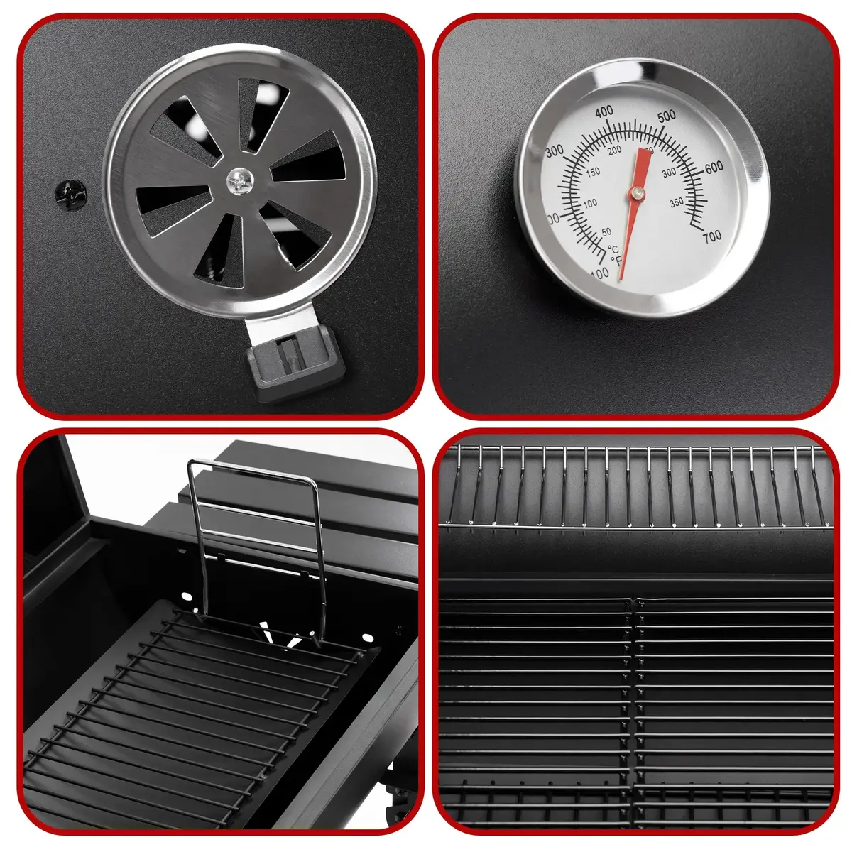 Springos Charcoal Garden Grill BQ0031 Black Photo 5