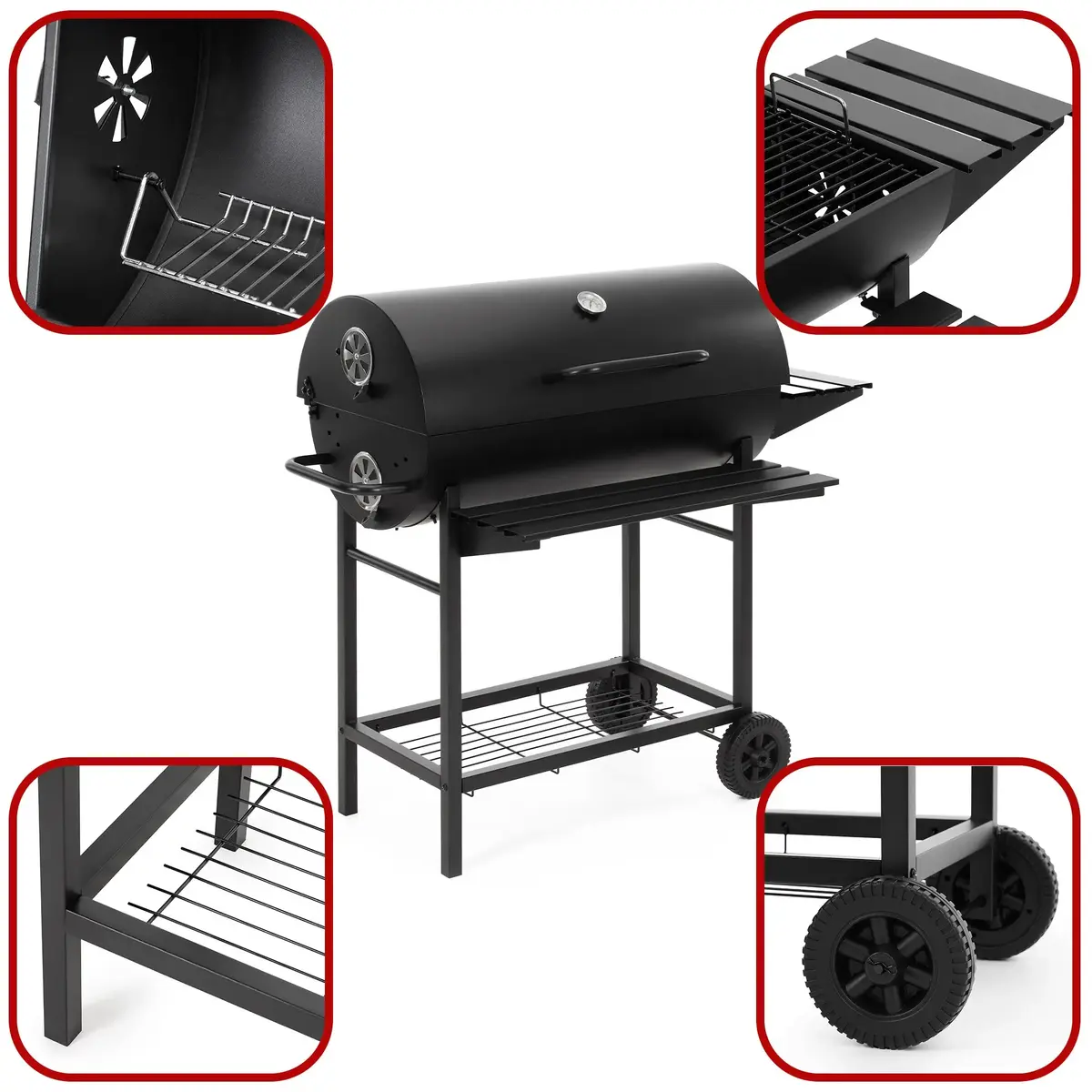 Springos Charcoal Garden Grill BQ0031 Black Photo 6