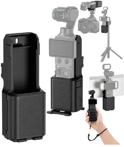 Sunnylife 2-in-1 Magnetic Case Protective Housing Holder for DJI Osmo Pocket 4 and Osmo Pocket 3 Black PC-OP4H