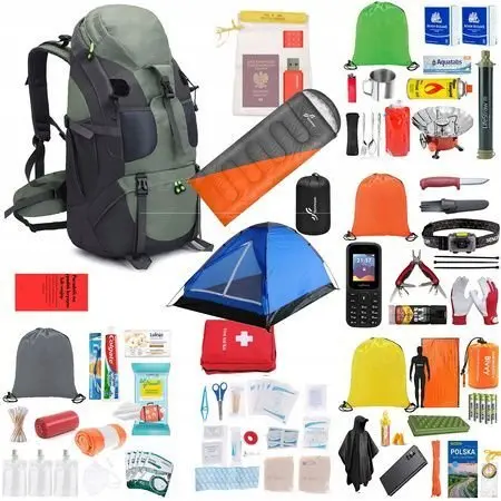 Readypack X2 evakuācijas mugursoma ar aprīkojumu