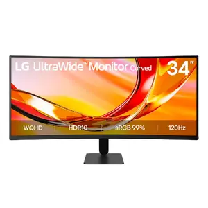 LG 34U601B-B 34-дюймовый изогнутый ЖК-монитор UltraWide Quad HD 3440 x 1440 120 Гц 5 мс VA 21:9