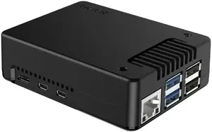 Argon40 Argon Poly+ 5 Black ABS Case with 30mm THRML Active Cooling for Raspberry Pi 5