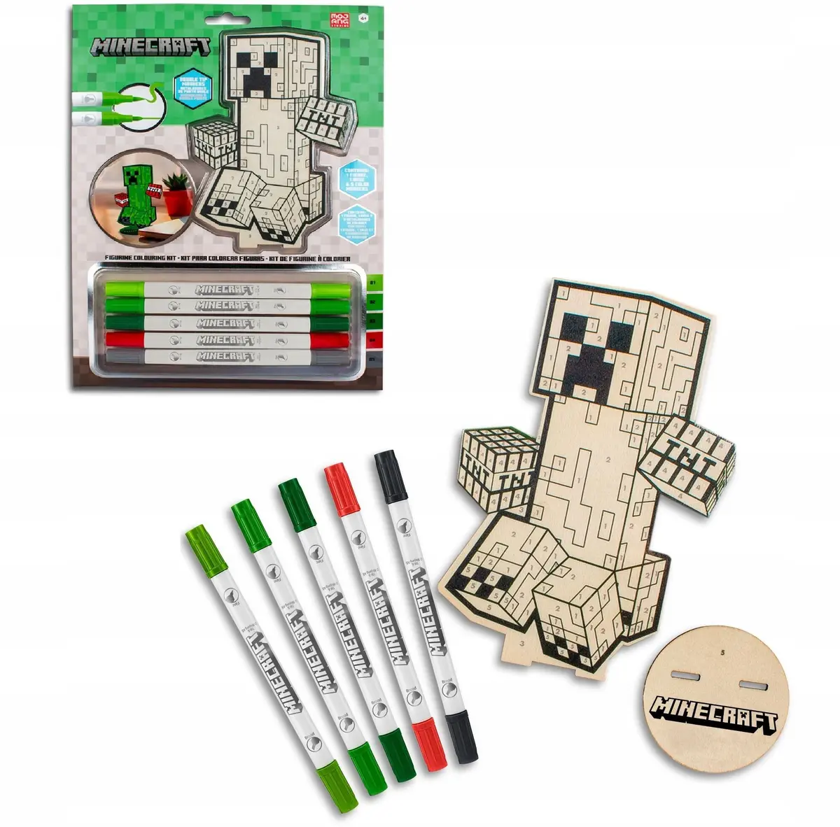 KIDS Minecraft Creeper krāsojamā figūriņa ar