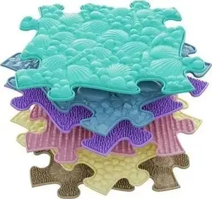 ASKATO Ortopēdiskais sensorais grīdas paklājs Baby Set Soft B Pastel 6 elementi MFK-023-1