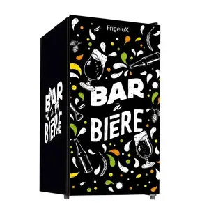 Frigelux BAB89NEG Freestanding Beer Bar with Glass Door, Static Cooling, Auto Defrost, Mechanical Thermostat and White LED Lighting