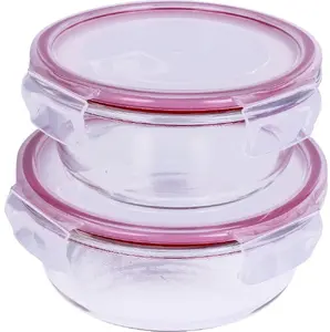 Lamart LT6058 Airtight Glass Food Storage Containers 2-Piece Set