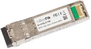 MikroTik S+31DLC10D Fiber Optic SFP+ Transceiver Module 10000 Mbit/s 1310 nm LC Connector Single-Mode Fiber