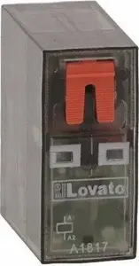 LOVATO Electric Miniature Relay HR501CD024 with LED Indicator and Mechanical Button, 24VDC Control, 1C/O, 16A