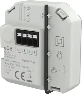 eQ-3 Homematic IP Flush-Mounted Switch Actuator with Push-Button Input 6A