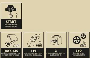 Измельчитель веток бензиновый Dedra DED8684 5.5 л.с. диаметр 100 мм