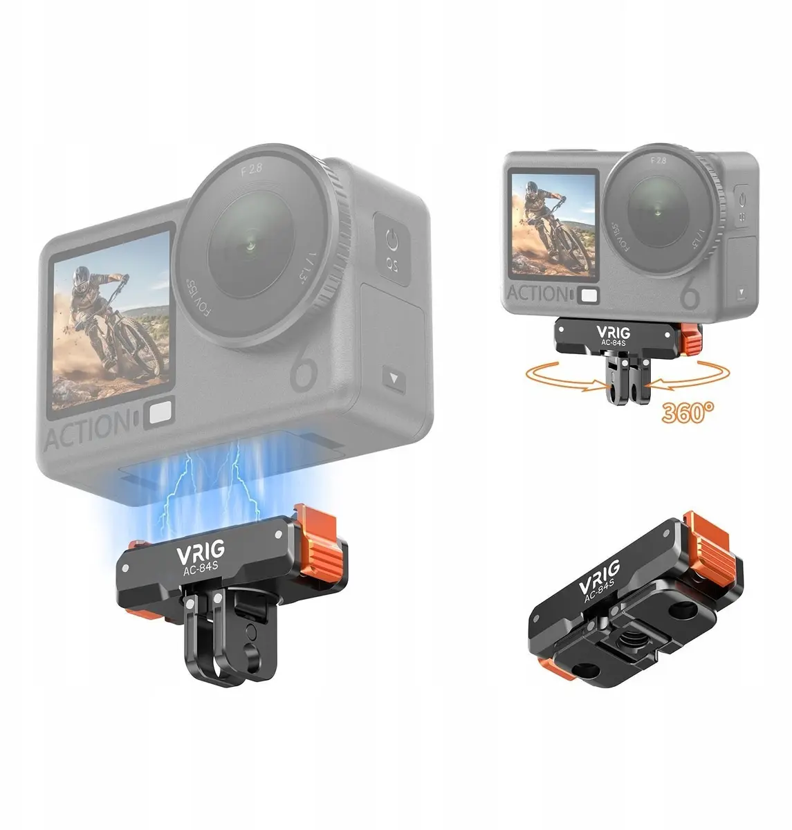VRIG AC-84S 360° Ātrās atbrīvošanas adaptera