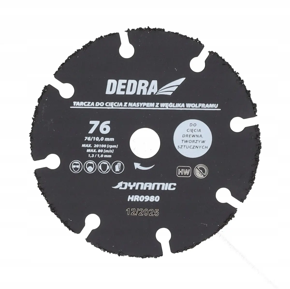 Dedra 76mm 10mm zāģa asmens kokam