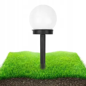 Eco Light SSO-5 Solar LED Garden Bollard Light Round Lampshade 6000K IP44 Twilight Sensor EC20769