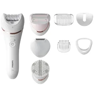 Эпилятор Philips 8000 series Epilator Series 8000 BRE735/00 Wet and Dry с керамической системой, 32 пинцетами, 2 скоростями, беспроводной работой и 7 насадками