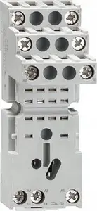 LOVATO Electric HR6XS41 Industrial Relay Socket, 4 C/O, screw terminals, top contact terminals, without ejector clip