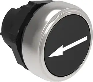 LOVATO Electric LPCB1142 Black Pushbutton Operator with Left Arrow and Spring Return