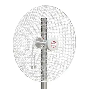 HiSmart TV993505 5G / LTE / CBRS 2x2 MIMO Dish Antenna, 1.7-4.2GHz, 20dBi+22dBi