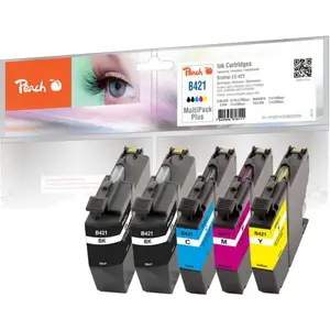 Peach Ink Savings Pack Plus PI500-430 tintes komplekts saderīgs ar Brother LC-421