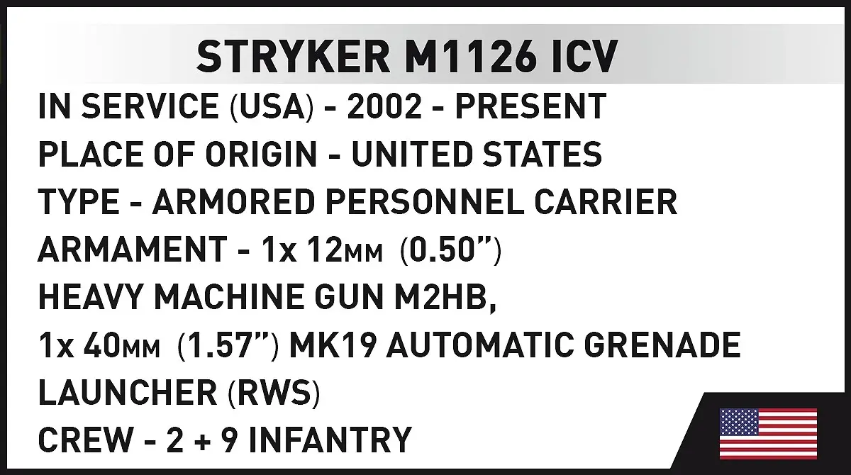 Cobi Stryker M1126 ICV Модель 1:35 COBI-2635 Photo 22