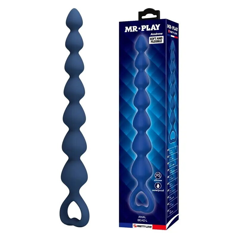 MR PLAY Blue silikona anālās pērles