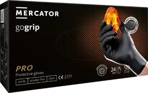 Mercator Powergrip melni nitrila cimdi XL izmērs 50 gab