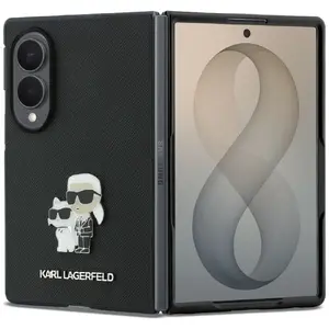 Karl Lagerfeld PU Saffiano Karl and Choupette Case for Samsung Galaxy Z Fold8 Black