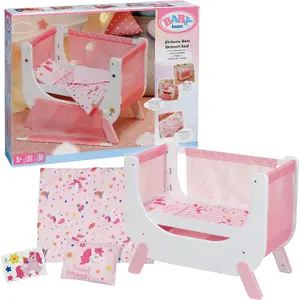 Zapf Creation BABY born unicorn side bed for 36 cm and 43 cm dolls height adjustable