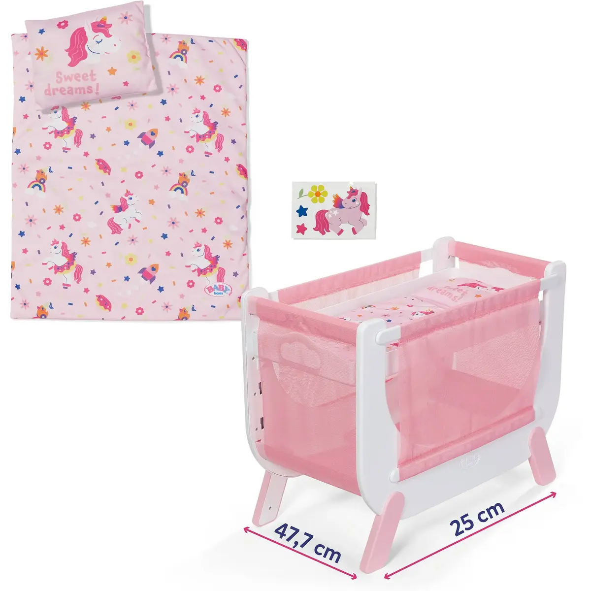 Zapf Creation BABY born кроватка с единорогом Photo 2