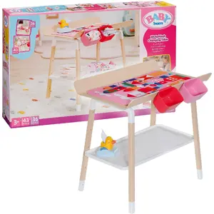BABY born Changing Table by Zapf Creation with Changing Mat and Storage Space