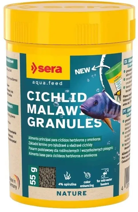 Sera Cichlid Malawi Granules Augu izcelsmes