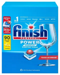 Finish Power Essential Lemon Dishwasher Tablets, 90 pieces