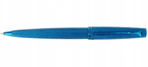 Diplomat Viper Ballpoint Pen, guilloche pattern, blue