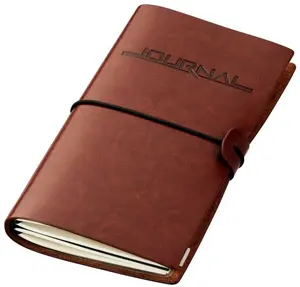 TROIKA Travel Journal Notebook TRBTJ25/BR Brown