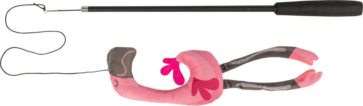 Trixie Teleskopiskā rotaļu makšķere kaķiem flamingo
