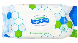 Superfresh Влажные антибактериальные салфетки с клапаном 72 шт