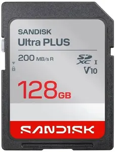SanDisk Ultra PLUS SDXC Memory Card 128GB UHS-I V10 U1 C10 200MB/s PNY
