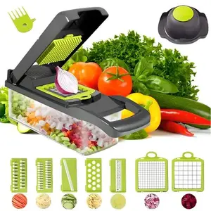 Retoo O067 Овощерезка 12 в 1 с сменными лезвиями и насадками для нарезки продуктов на кухне