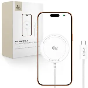 Беспроводное зарядное устройство Tech-Protect A54 Magnetic MagSafe Wireless Charger 25W Qi2.2 White