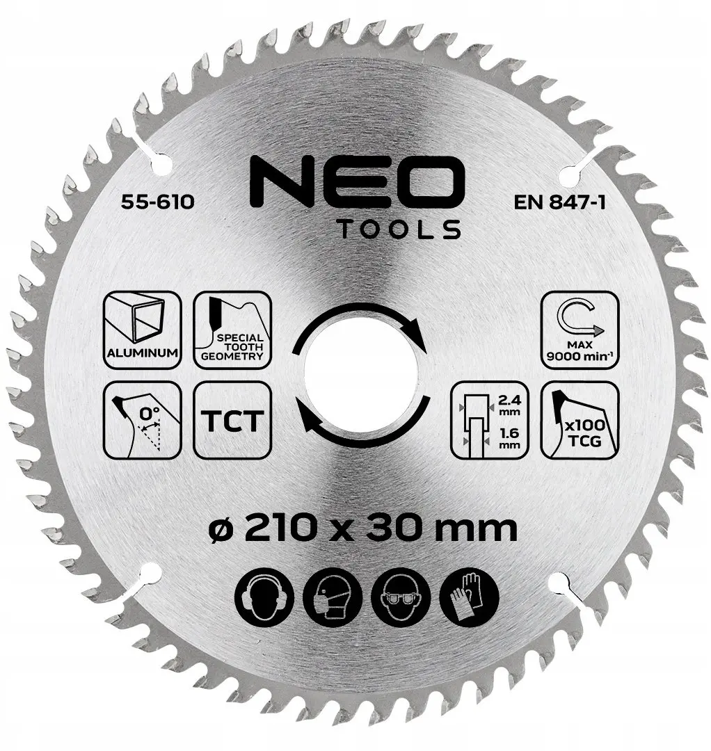 NEO tools 55-610 Cietmetāla zāģa asmens