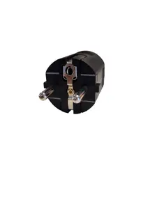 Mercodan STIKPROP SCHUKO 16A Straight Plug Black