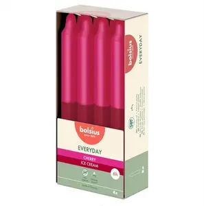 Aromatic Cherry Candle Bolsius 18 x 2.13 cm 8 pieces