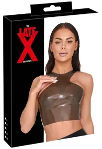Latex Top late x smoky XL 0.4 mm natural rubber crop racerback