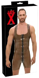 Латексный боди late x Men's Latex Body Smoky S, Дымчато-серый, Размер S, 0.4 мм Натуральный каучук