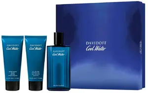 Davidoff Cool Water Gift Set containing Eau de Toilette 125ml, After Shave Balsam 75ml, and Shower Gel 75ml