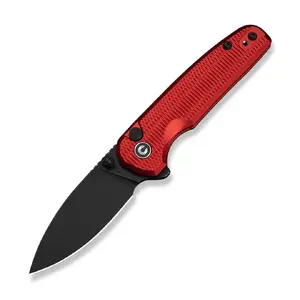 CIVIVI Mini Shakan Folding Knife with Nitro-V Steel Blade and Red Aluminum Handle