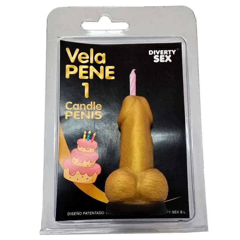 Penisa formas svece cipars 1 zelta