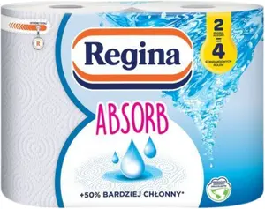 Бумажные полотенца Regina Absorb 3-слойные 23м 200 листов 2 рулона белые