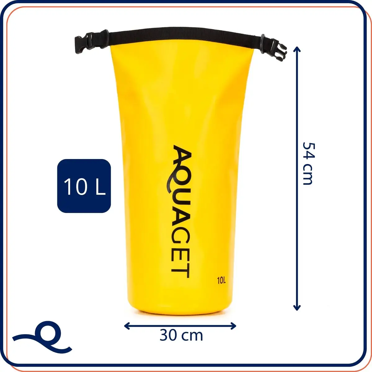 Aquaget AQ0022 10L Waterproof Dry Bag - Yellow Photo 10